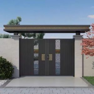 Cổng Nhôm 2 Cánh Phong Cách Cổ Điển Địa Trung Hải