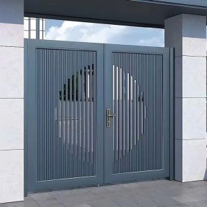 Cổng Nhôm Nan Dọc CNC Họa Tiết Tròn Đồng Tâm Độc Đáo